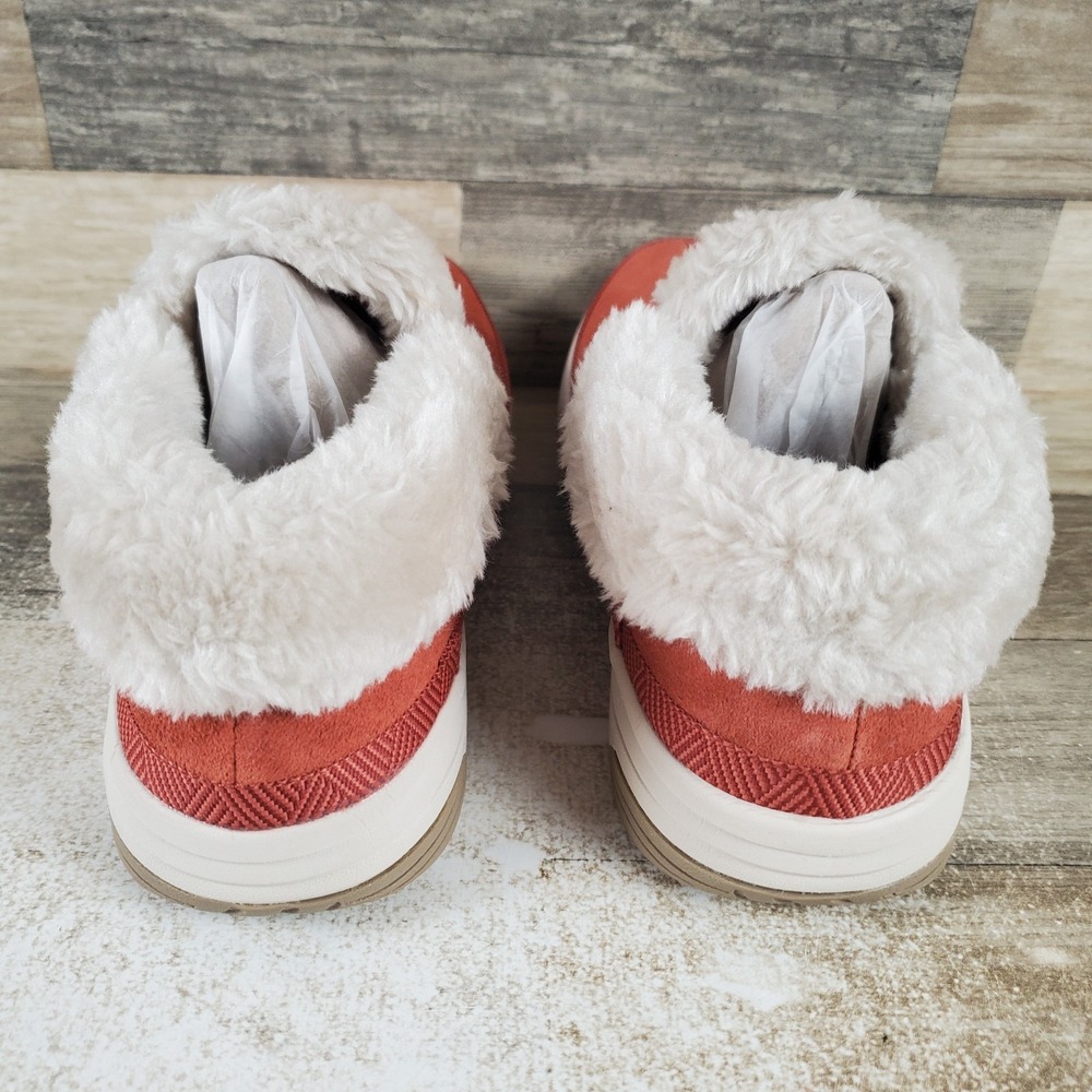 Ryka Adventure Womens Shoes Sz 9.5 W Adobe Red Water-Repellent Leather Fur Trim - Picture 3 of 10